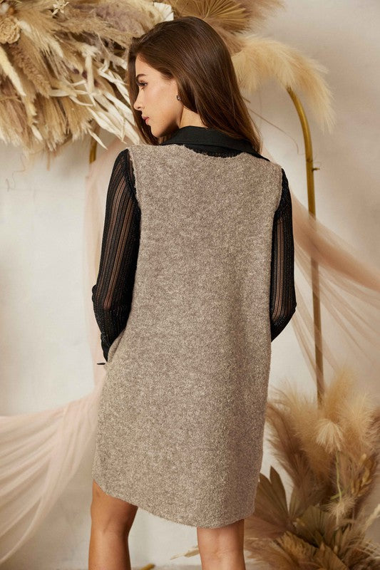 A LONG TRIP MINI SWEATER DRESS