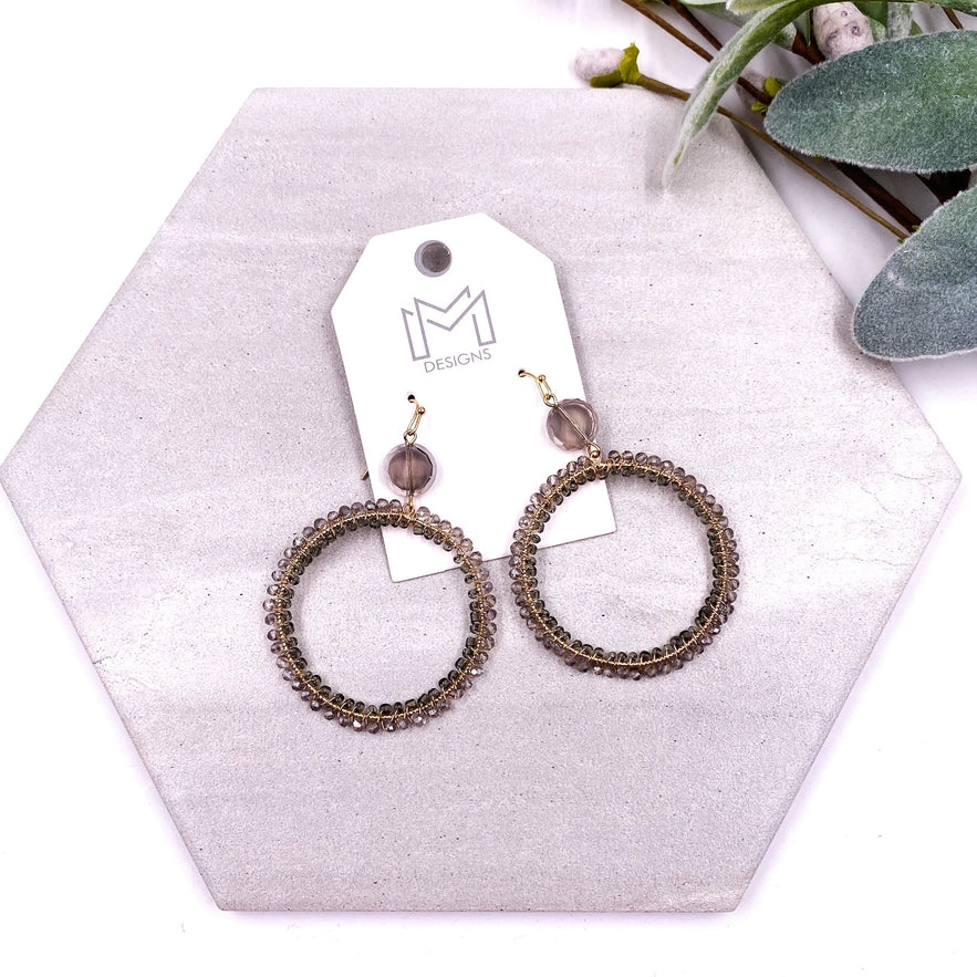DRAKE EARRINGS - TAUPE