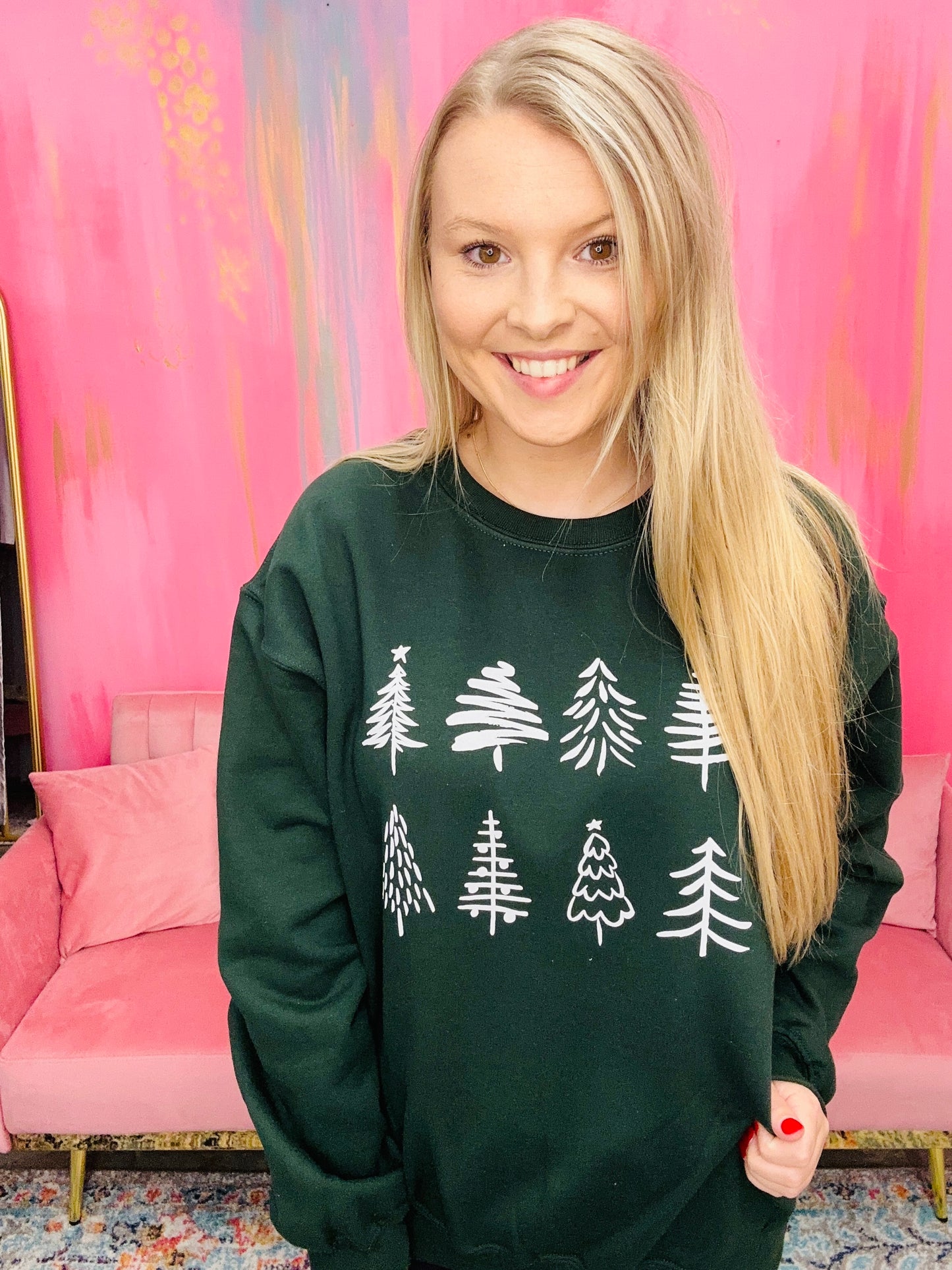 RETRO CHRISTMAS TREES SWEATSHIRT