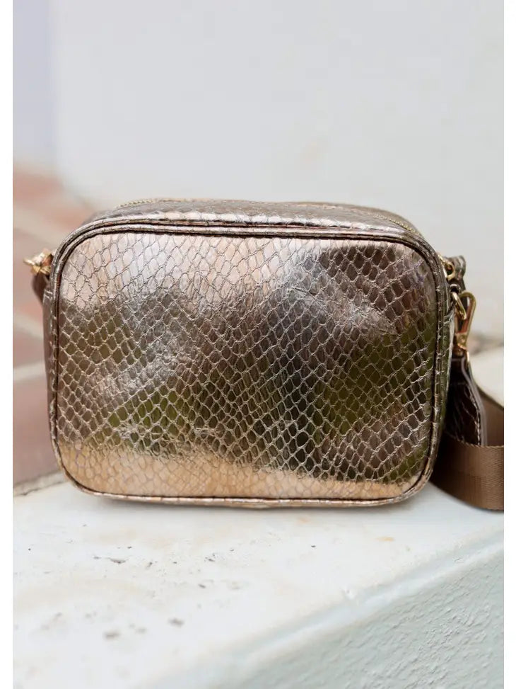 CAMPBELL CAMERA CROSSBODY - METALLIC BRONZE