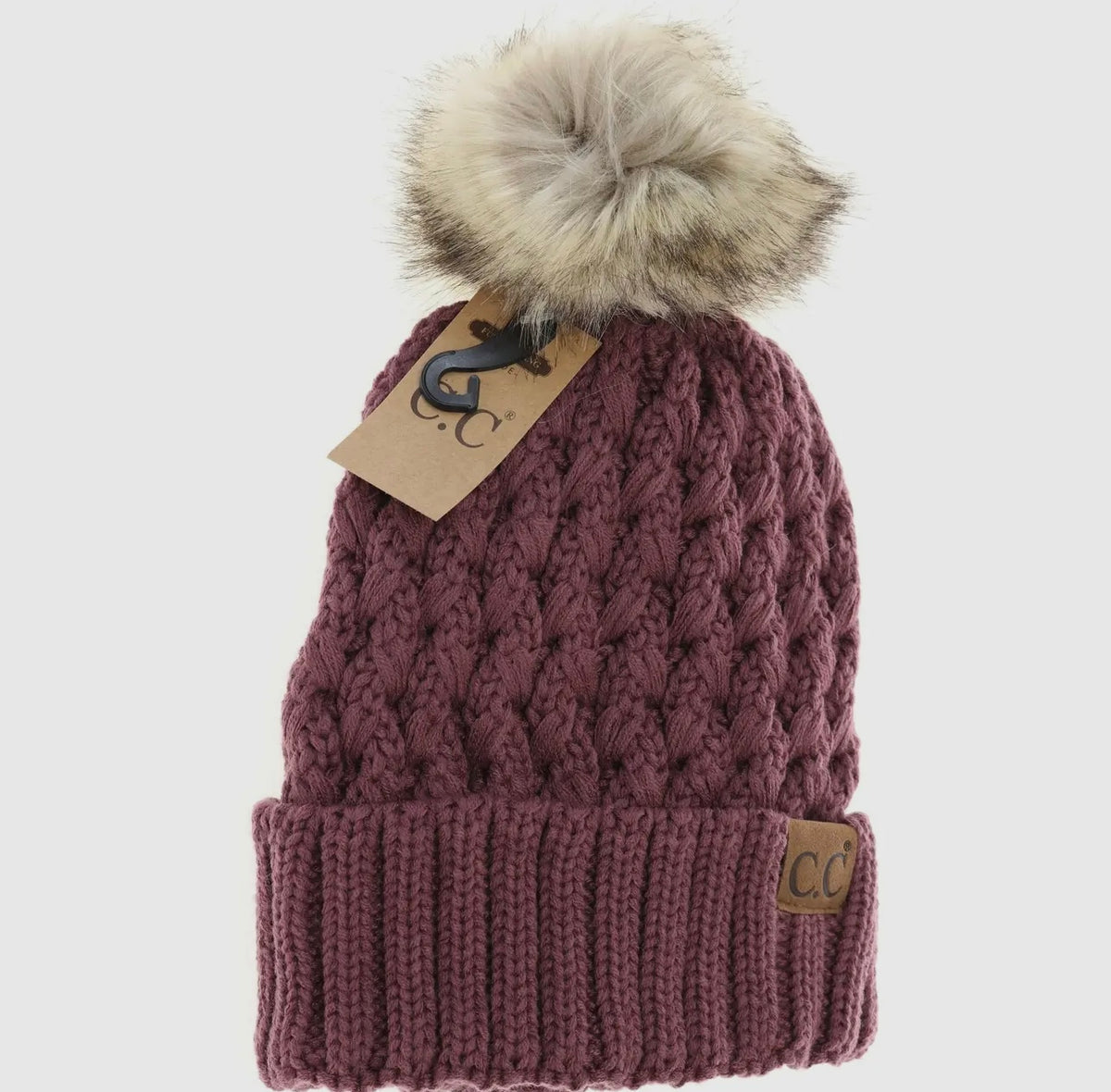 C.C. FUR LINED BEANIE