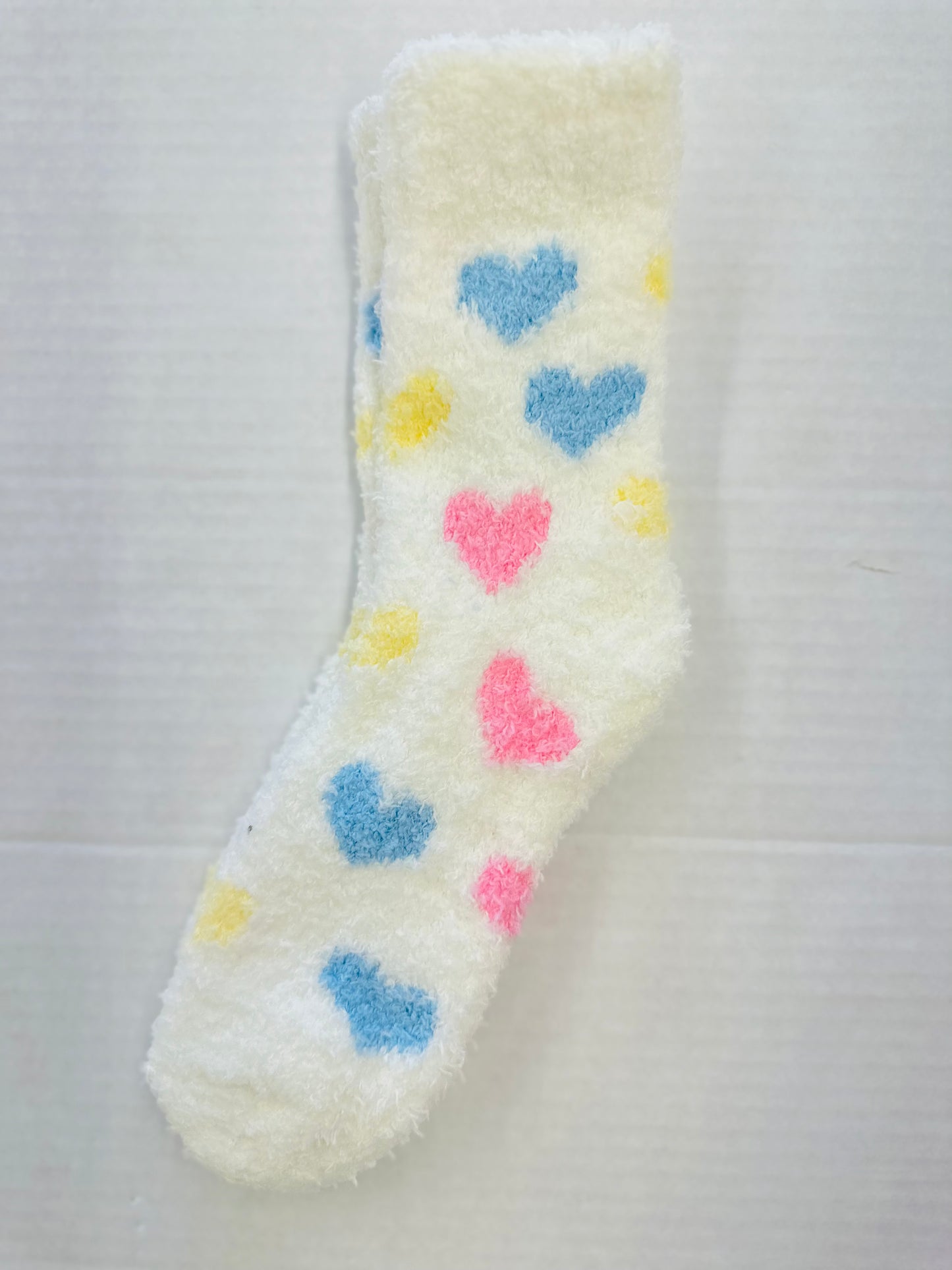 MULTI COLORED HEART SOCKS