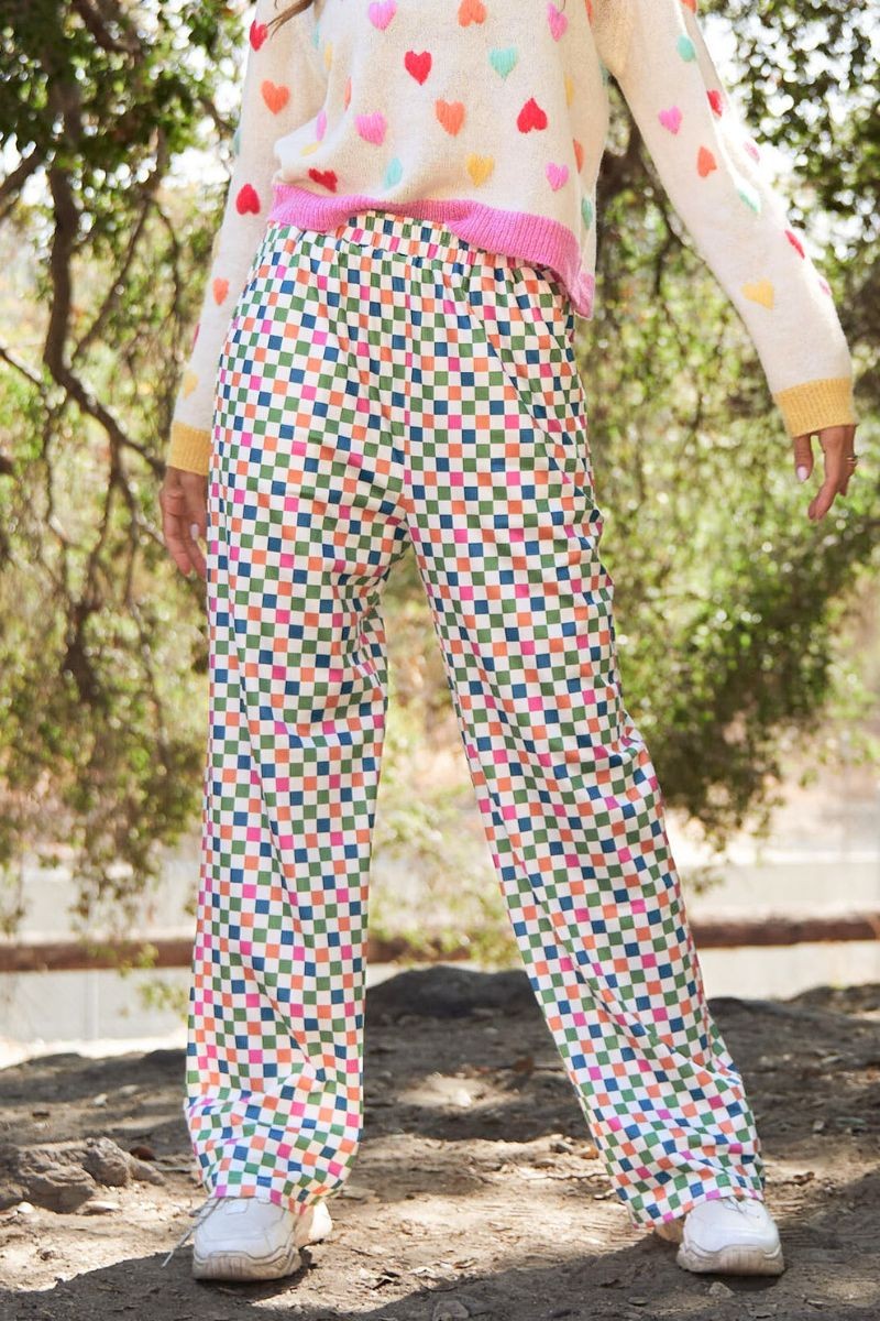 RETRO CHECKERED PRINT PANT