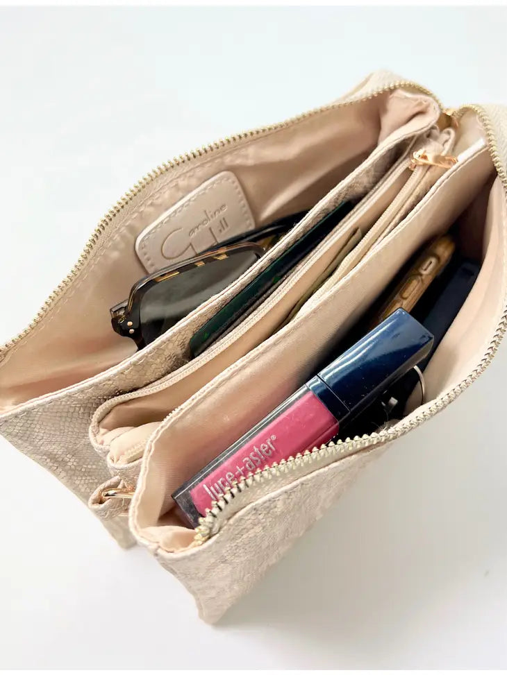 LIZ CROSSBODY BAG - METALLIC LEOPARD