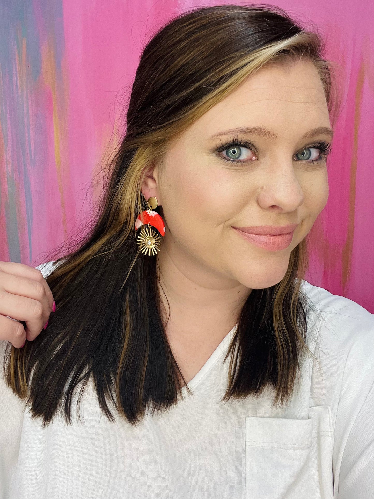 MEREDITH ROUGH RUNNER EARRINGS