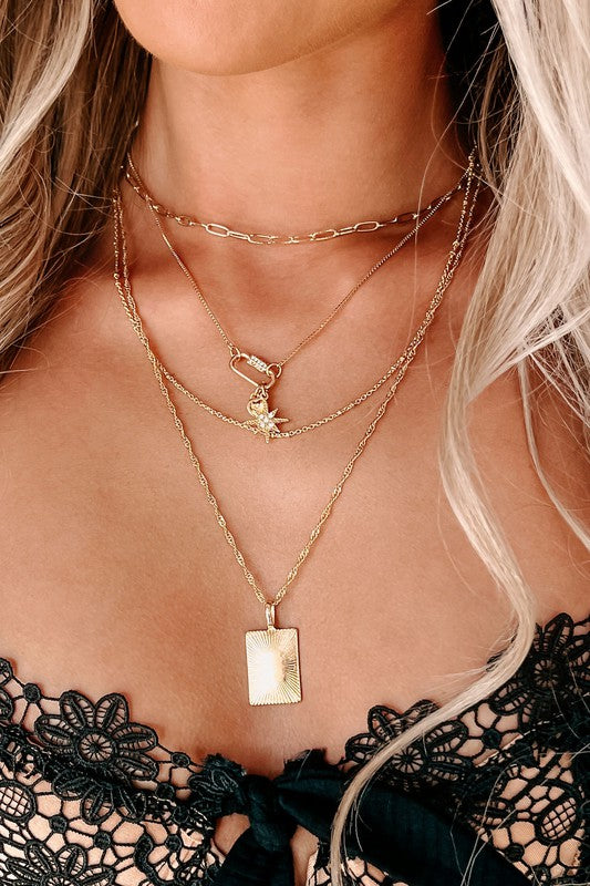 GOLD LAYERED CABLE CHAIN NECKLACE