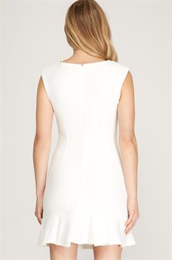 BELIEVE IN YOU SQUARE NECK KNIT DRESS