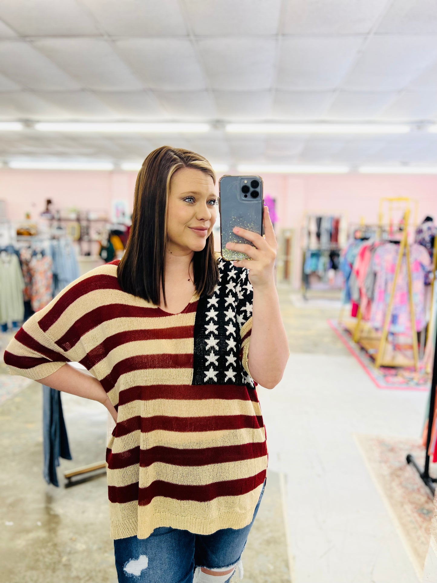 AMERICAN FLAG SWEATER