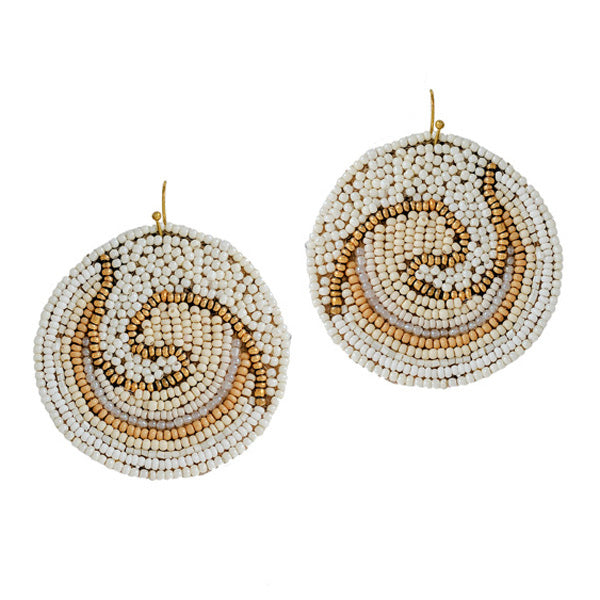 WAVE SEED BEADED EARRING