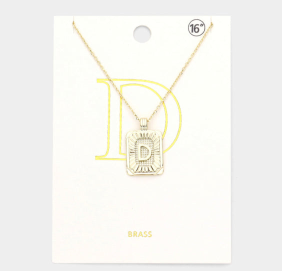 Pendant Initial Necklace