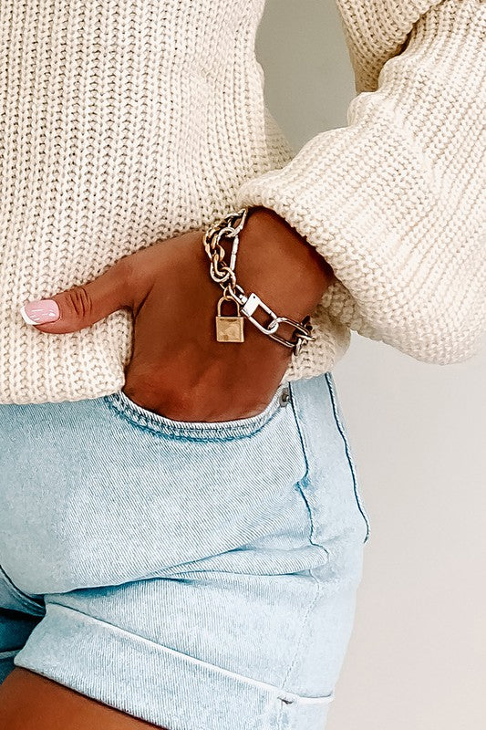 GOLD AND SILVER CHAIN BRACELET