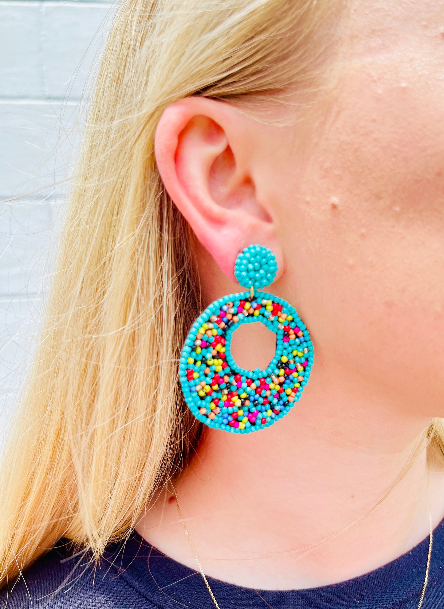 ROUND SEED BEAD EARRING