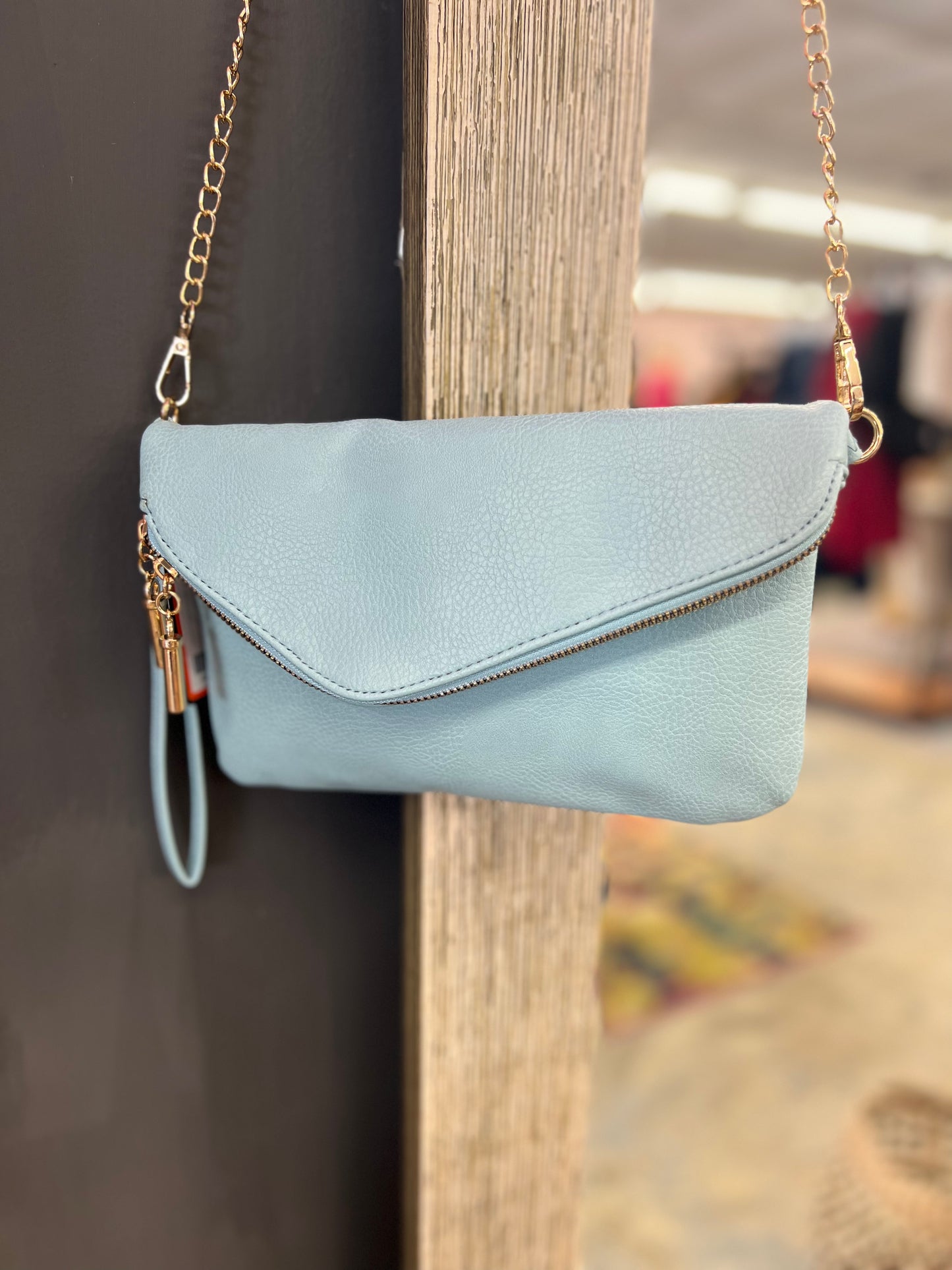 LEOPARD ENVELOPE CLUTCH CROSSBODY BAG