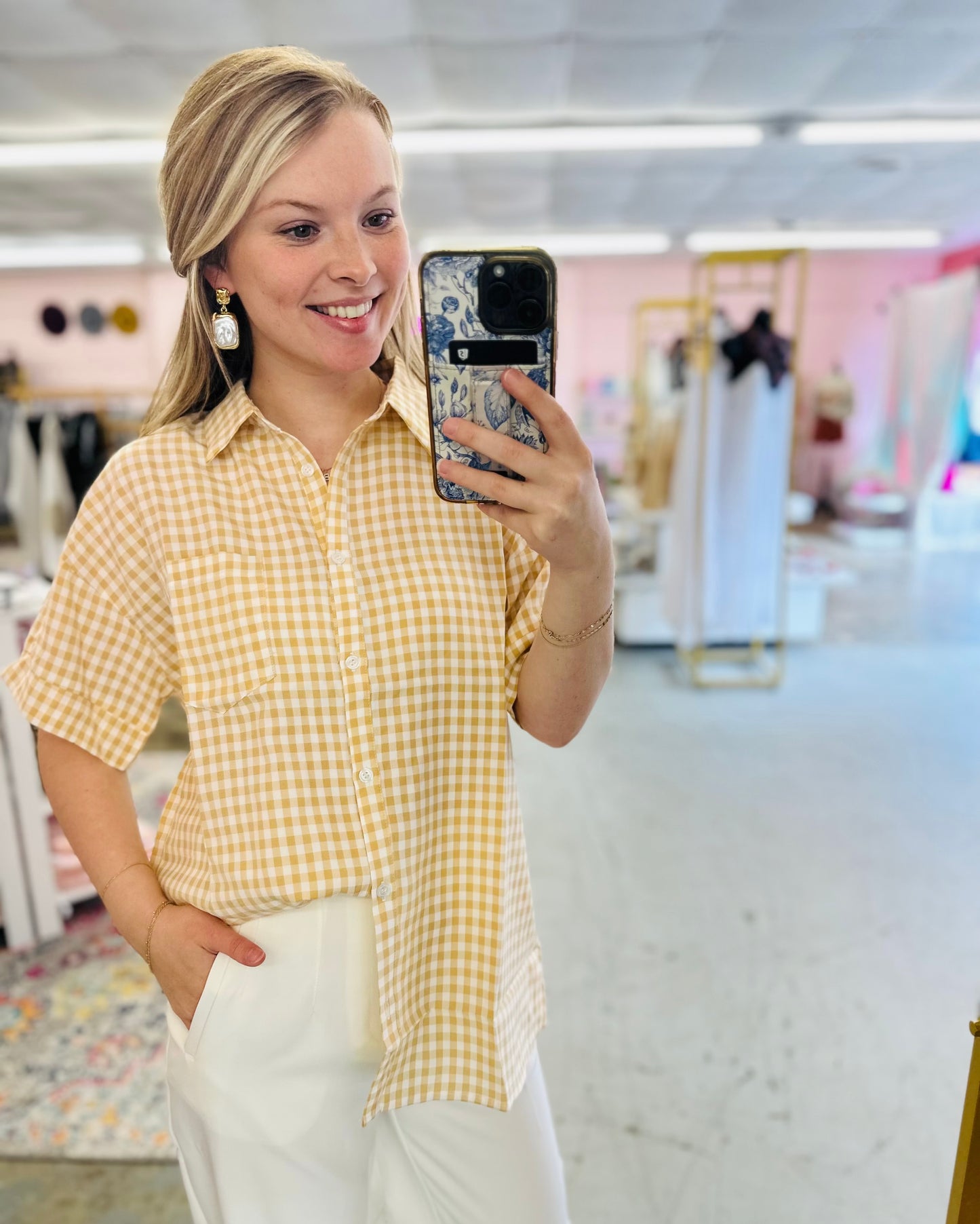 REIGN GINGHAM TOP