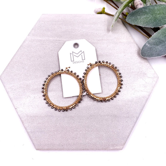 PETA EARRINGS - GREY