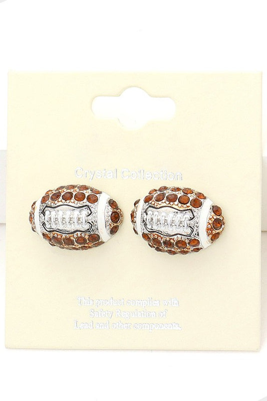 FOOTBALL STUD EARRINGS