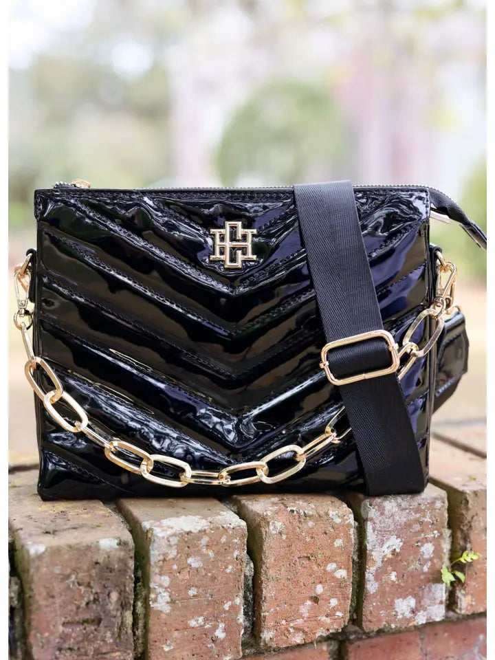 ARIANA CROSSBODY BLACK PATENT