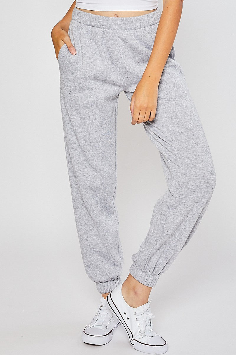 FLEECE JOGGER WITH ELASTIC WAIST