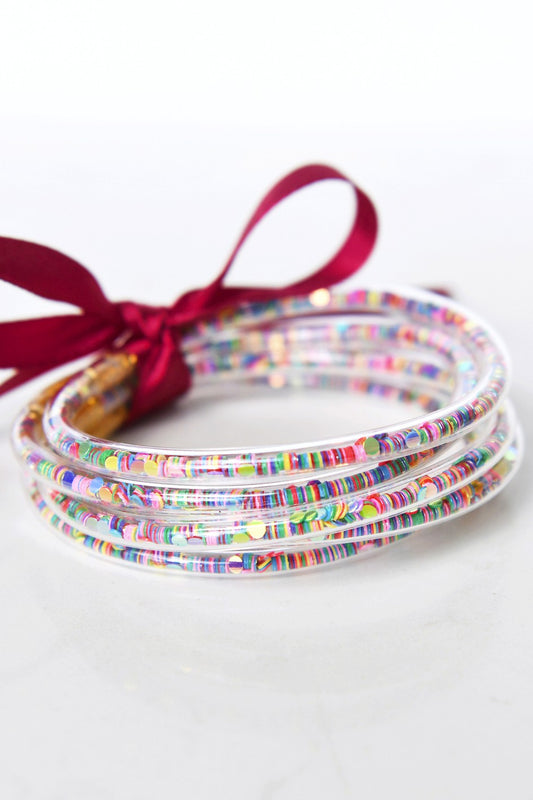 MULTICOLOR CONFETTI TUBE BRACELETS