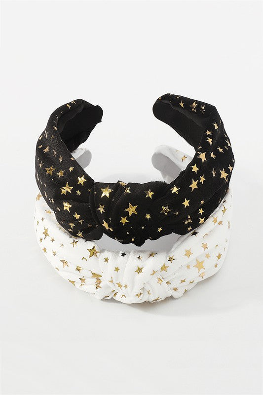 GOLD STAR FOIL VELVET HEADBAND