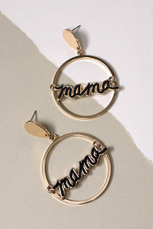 MAMA CIRCLE DROP EARRINGS