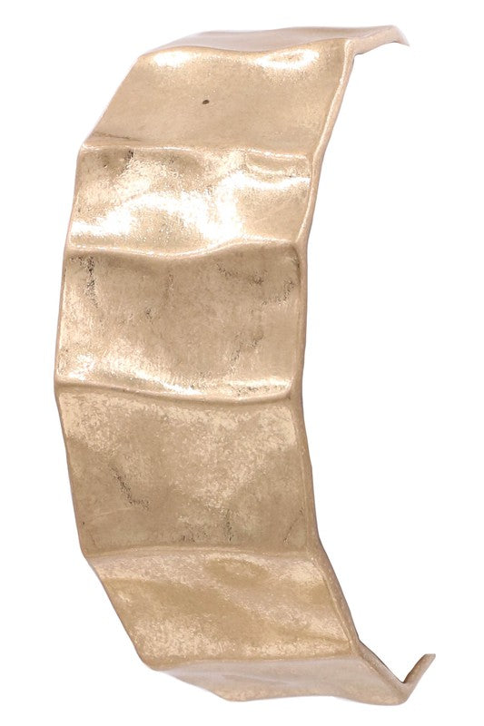 METAL CRUMPLE CUFF BRACELET