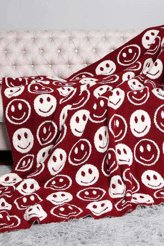 SMILEY FACE PRINTED BLANKET