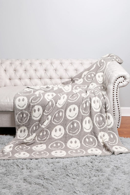 SMILEY FACE PRINTED BLANKET