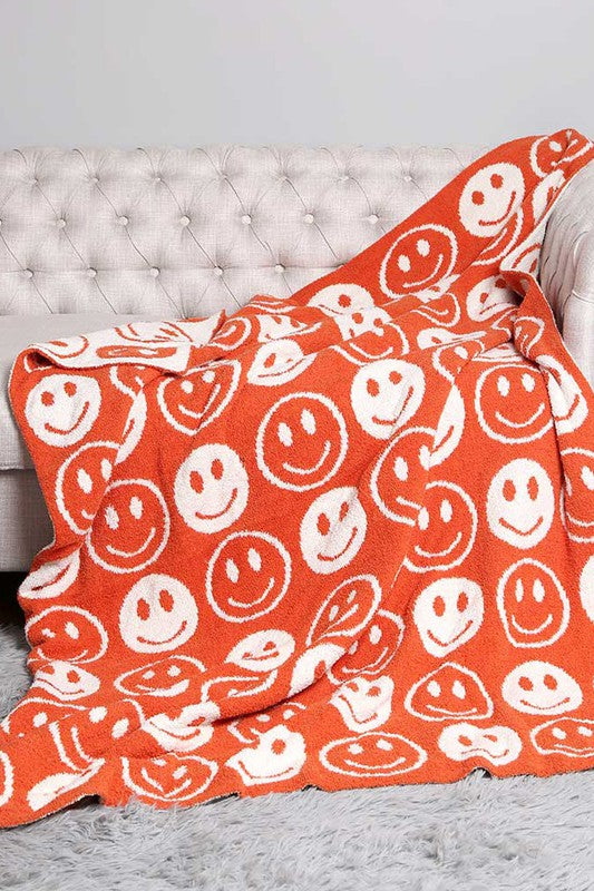 SMILEY FACE PRINTED BLANKET