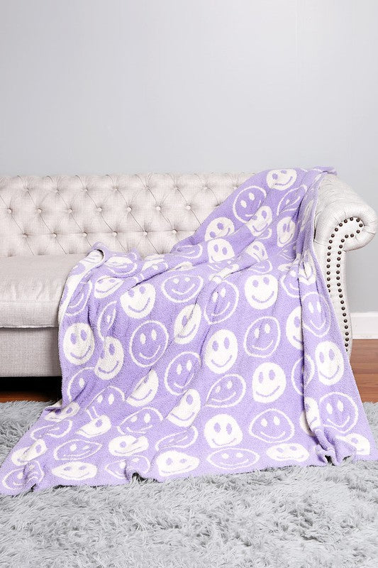 SMILEY FACE PRINTED BLANKET