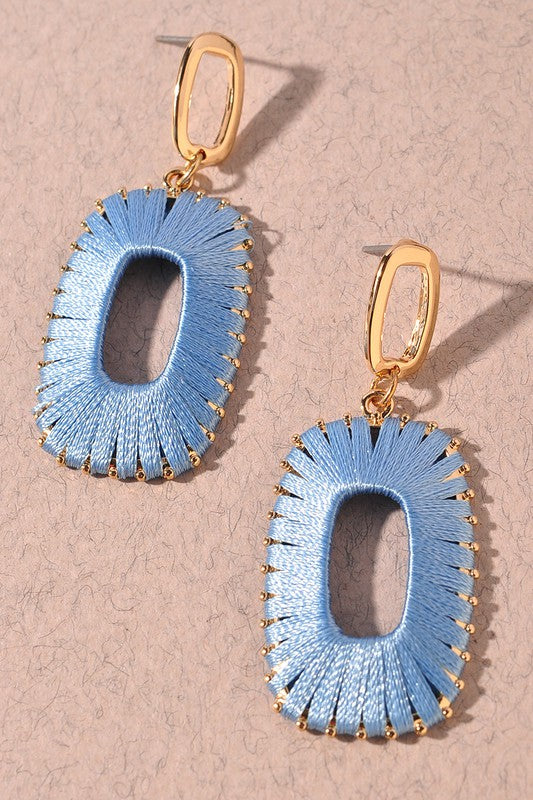 THREAD WRAPPING DANGLE EARRINGS
