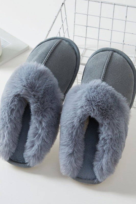 BLACK FRIDAY DOORBUSTER - FAUX FUR LINED SLIPPERS