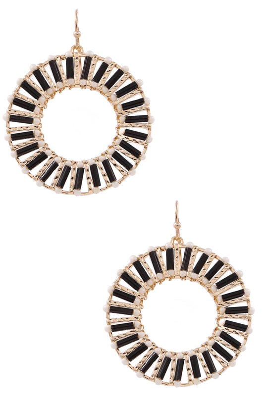 ACRYLIC HOOP DROP EARRINGS