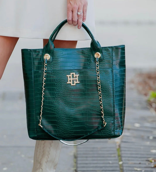 KINZLEY TOTE - HUNTER GREEN