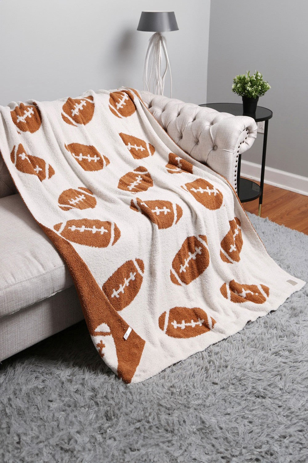 REVERSIBLE FOOTBALL PRINTED BLANKET