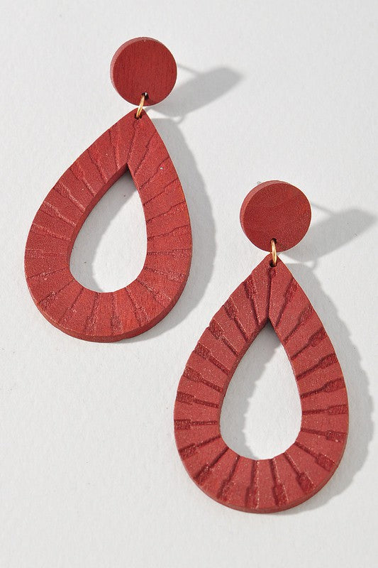 ROUND TEARDROP DANGLE EARRINGS