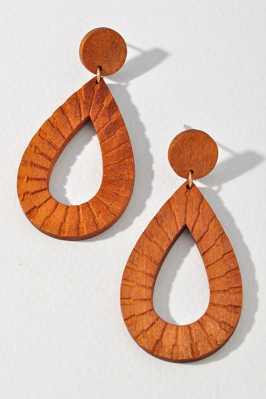 ROUND TEARDROP DANGLE EARRINGS