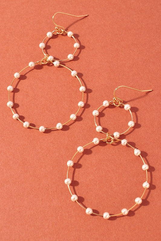 DOUBLE ROUND WIRE ACCENT EARRINGS