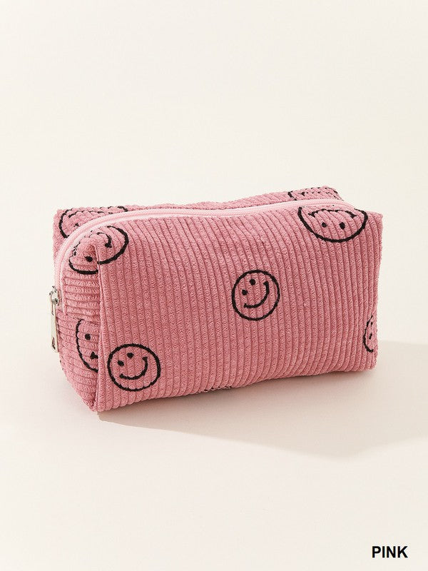 SMILEY FACE CORDUROY BAG