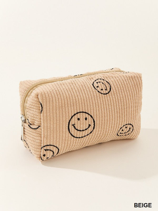 SMILEY FACE CORDUROY BAG