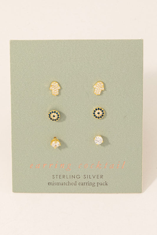 STERLING SILVER STUD SET