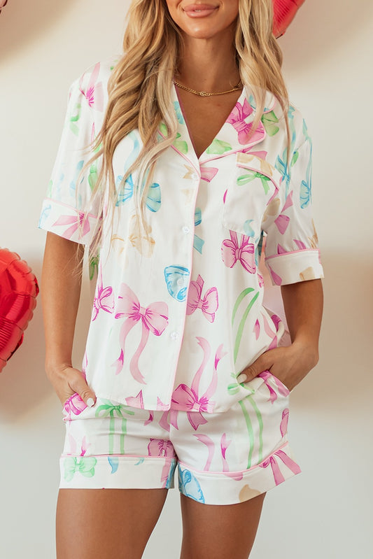 COLORFUL BOW PJ SET