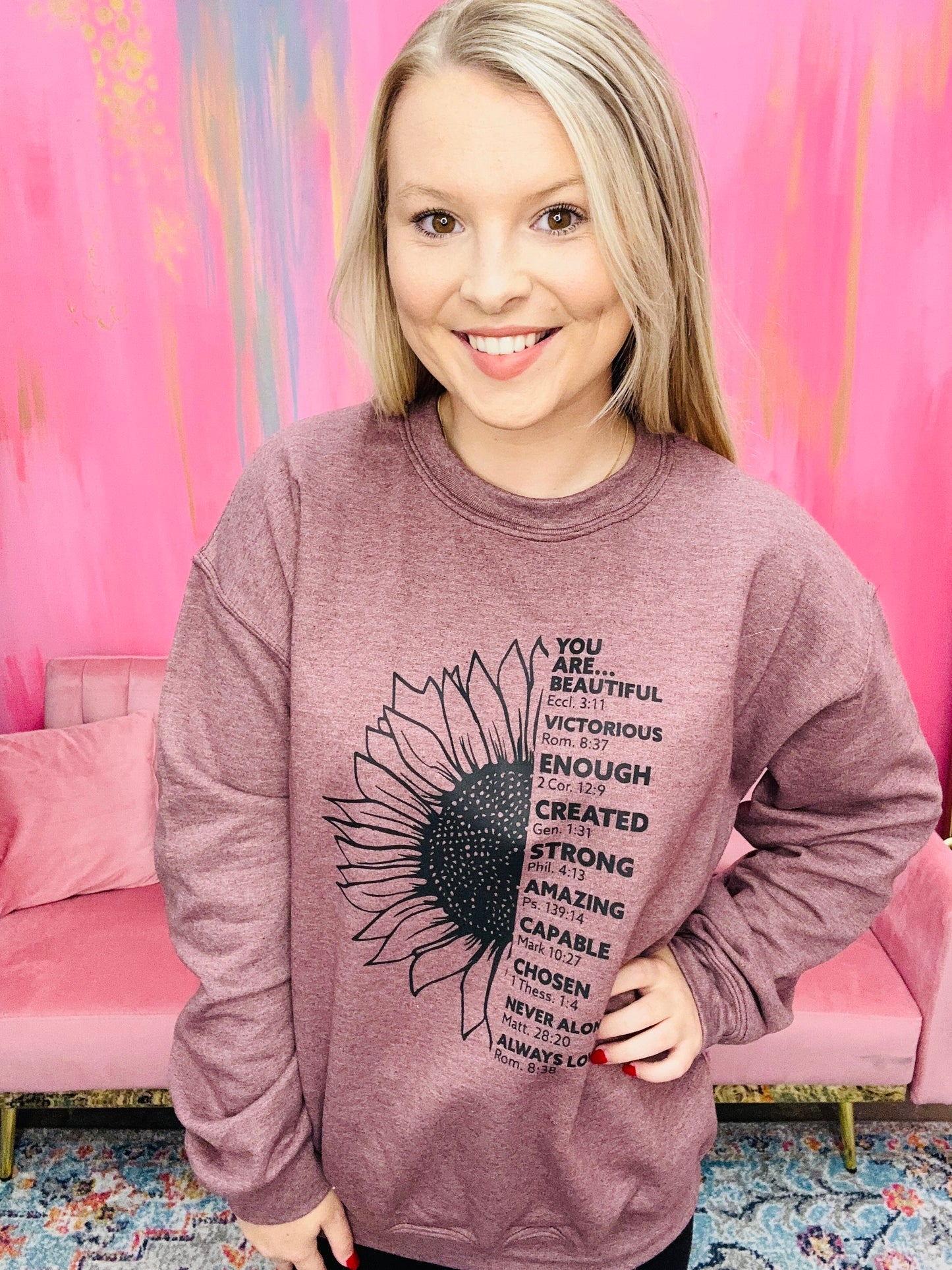 INSPIRATIONAL SUNFLOWER SWEATSHIRT