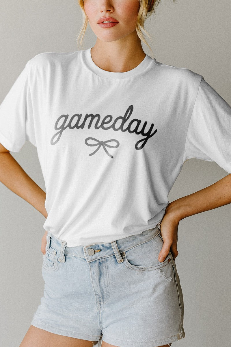 GAME DAY COQUETTE BOW TEE