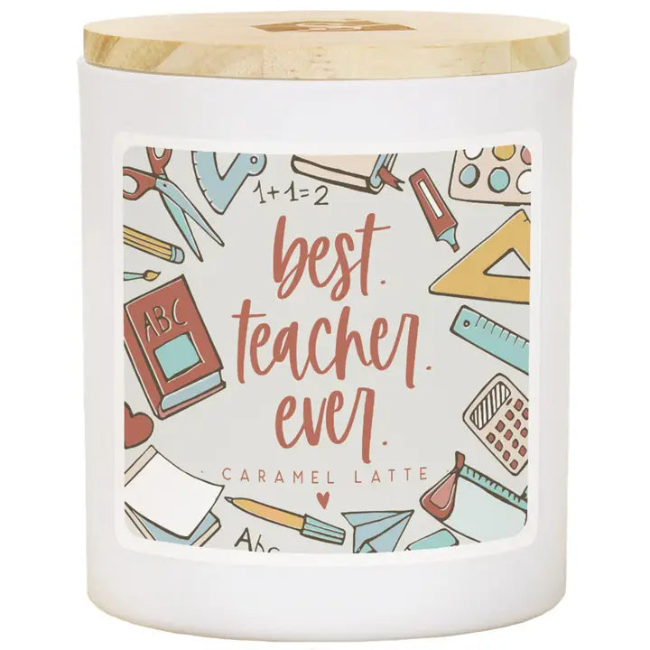 BEST TEACHER EVER LATTE CANDLE