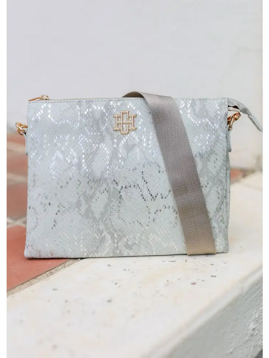 ARIANA QUILTED CROSSBODY - METALLIC GRAY