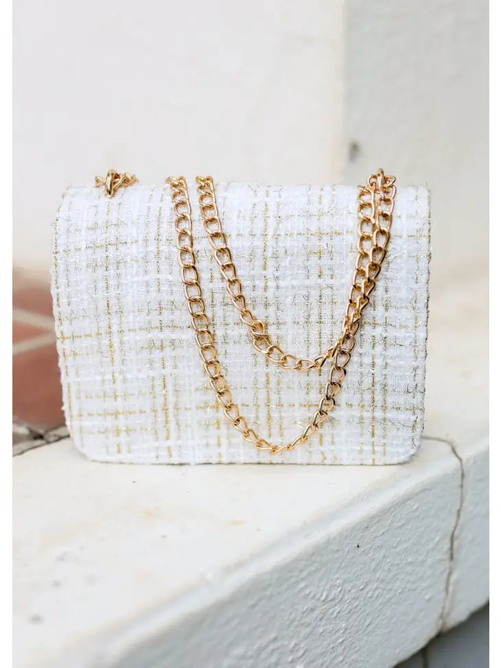 RORY CROSSBODY - CREAM TWEED