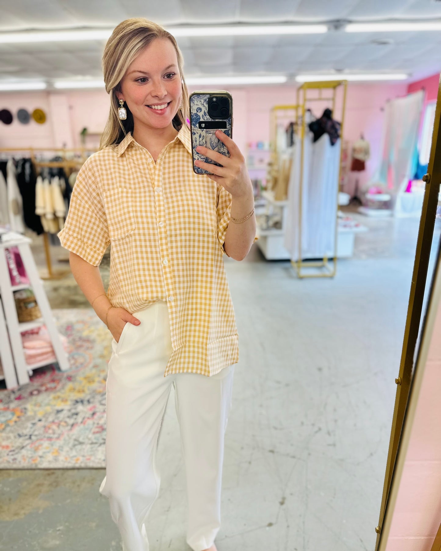 REIGN GINGHAM TOP