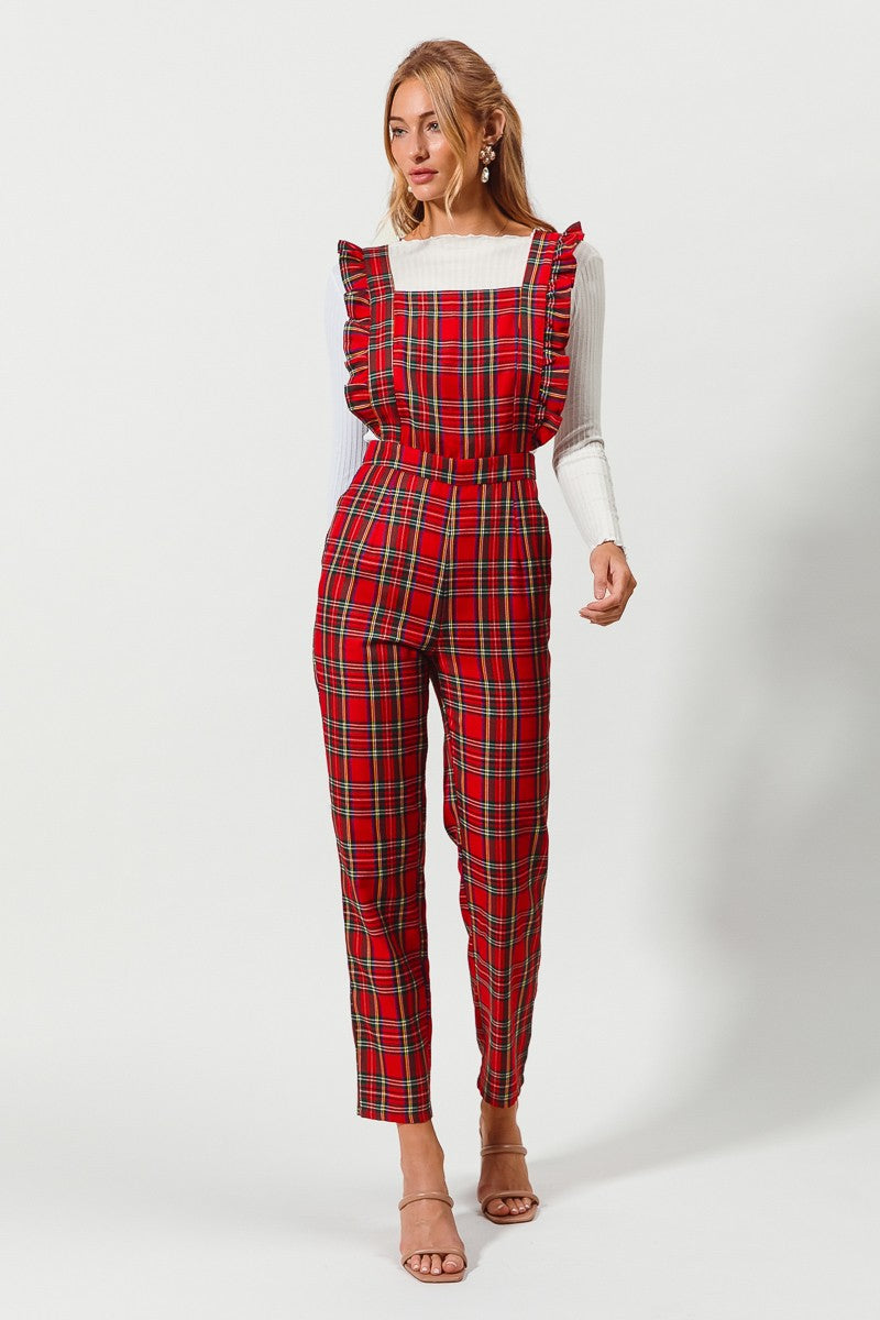 CHRISTMAS CHECKERED JUMPSUIT