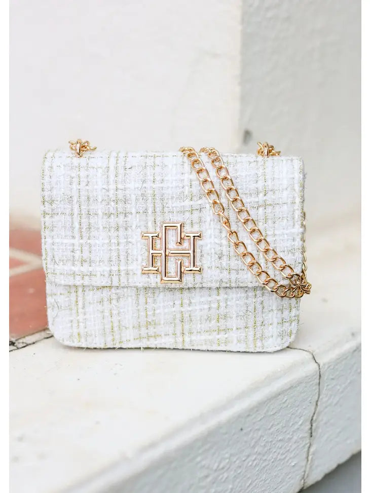 RORY CROSSBODY - CREAM TWEED